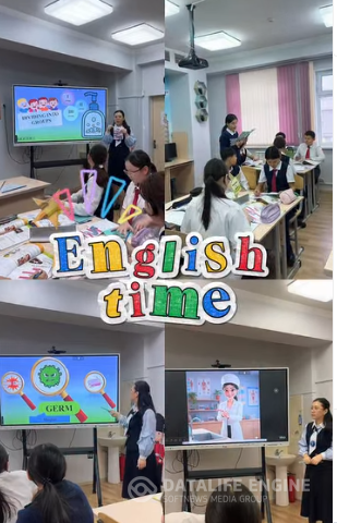 “English through the eyes of Avatar” тақырыбында өтіп жатқан ағылшын тілі апталығы аясында 6 “В” сыныбына “Germs” тақырыбын қызықты әрі интерактивті форматта ашық сабақ өтілді